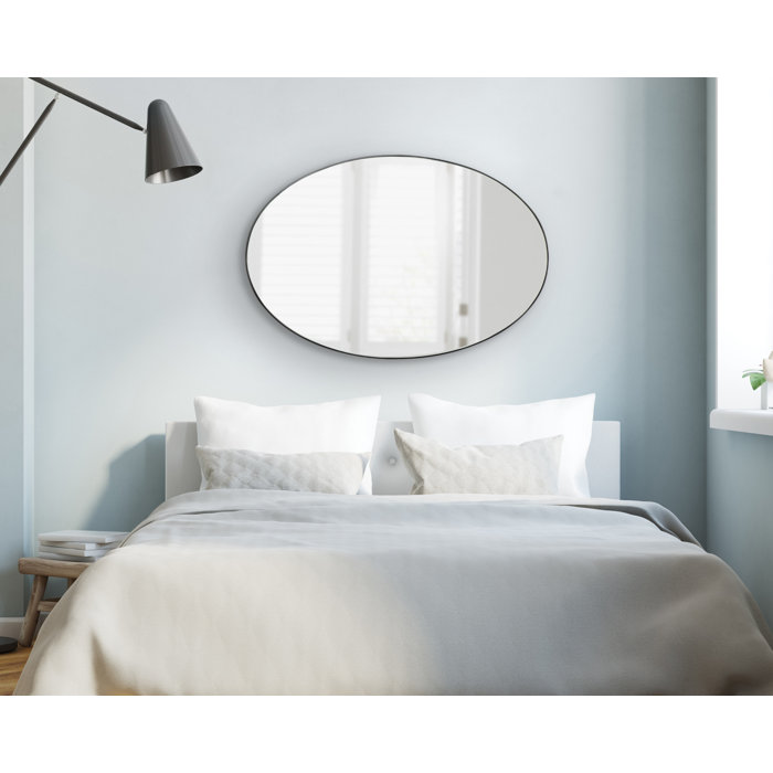 AllModern Tennant Modern Oval Metal Framed Mirror & Reviews Wayfair